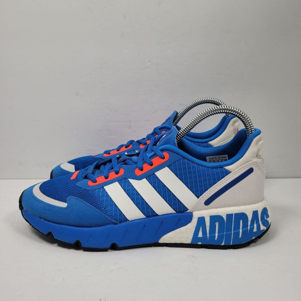 Adidas ZX 1K Boost Blue White Orange Men's Running Shoes H68720 US Size 7.5 - Picture 2 of 8